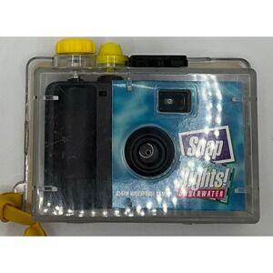 Snap Sights 35mm Underwater Waterproof Film Camera with Clear  Yellow Strap